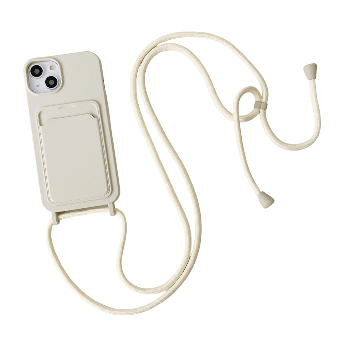 Silicone Crossbody Phone Case - Beige