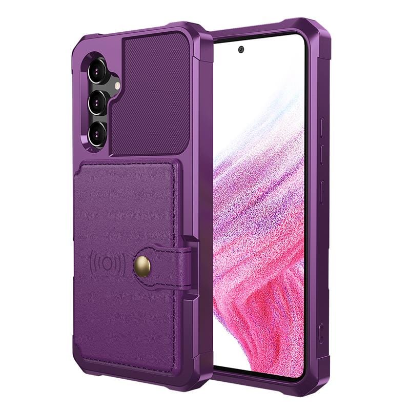 Magnetic Leather Wallet Case For Samsung Galaxy S
