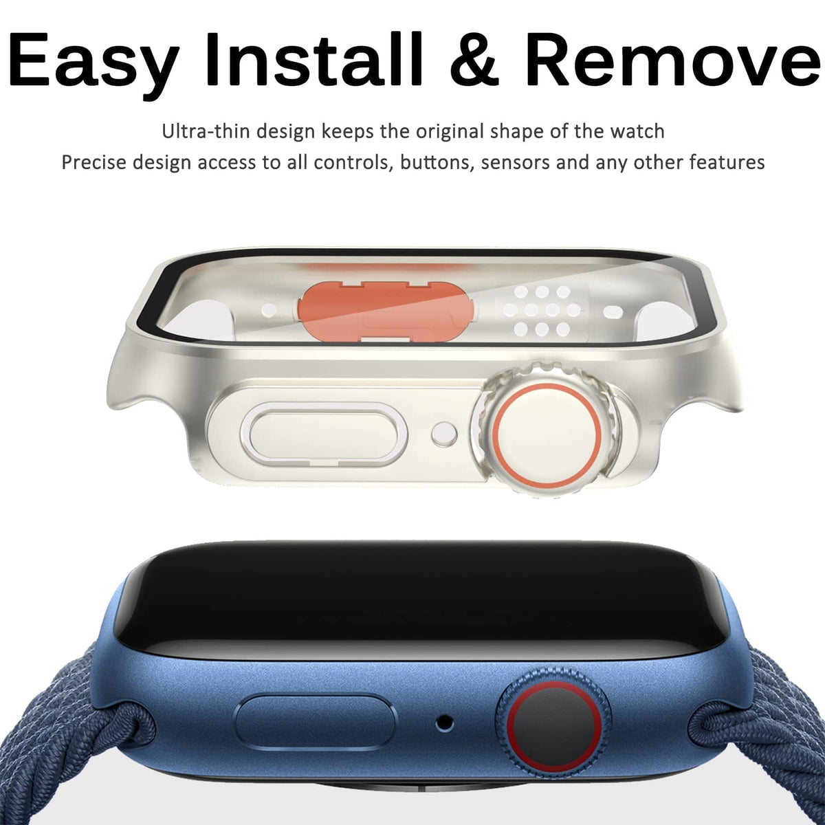Ultra Thin Tempered Glass Scratch Proof Watch Case