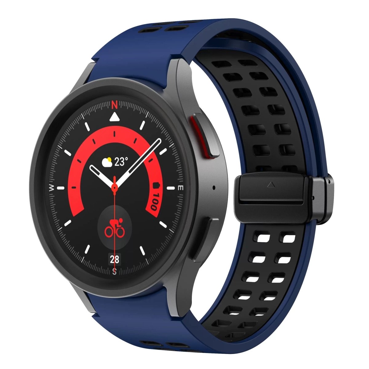 Magnetic Sports Watch Band For Samsung - Midnight Blue Black