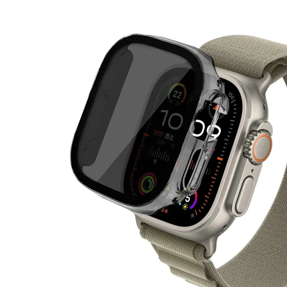 Privacy Tempered Glass Watch Screen Protector - Transparent