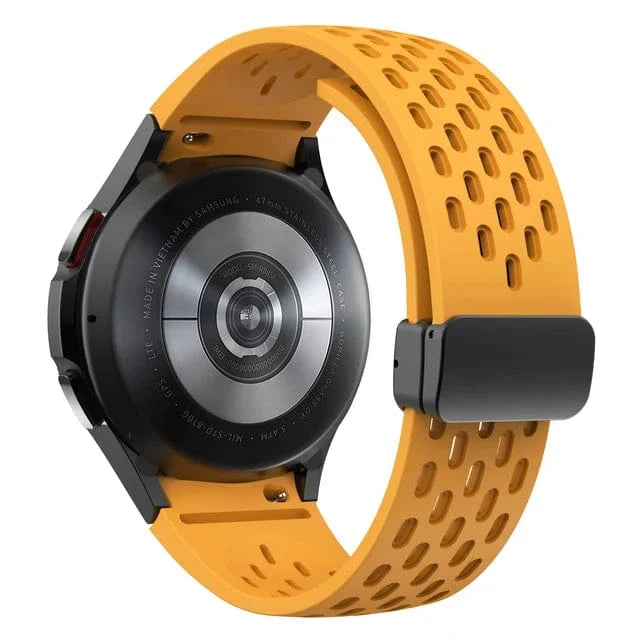 Breathable Magnetic Sports Watch Band For Samsung - Yellow
