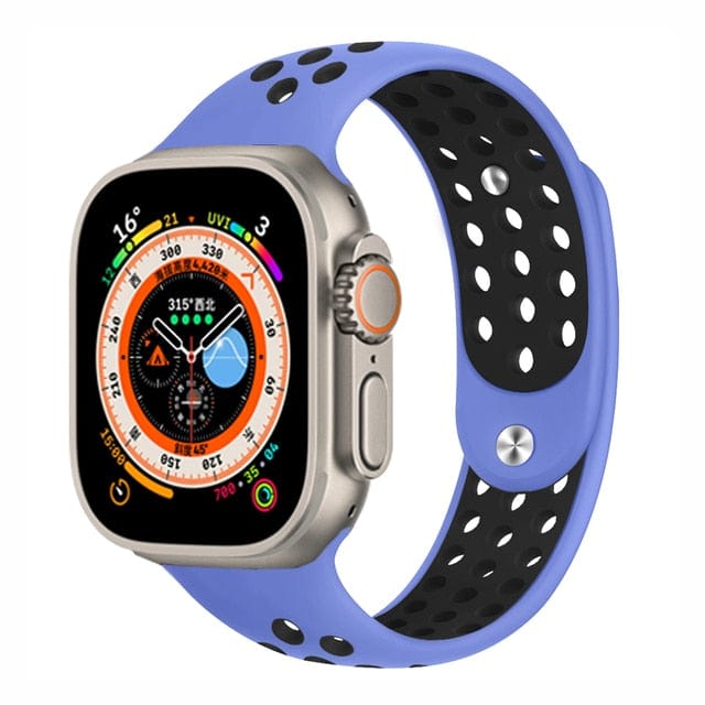 Breathable Sports Watch Band - Blue Black