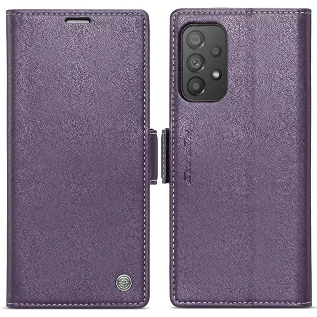 RFID Leather Card Holder Case For Samsung A Series - Purple
