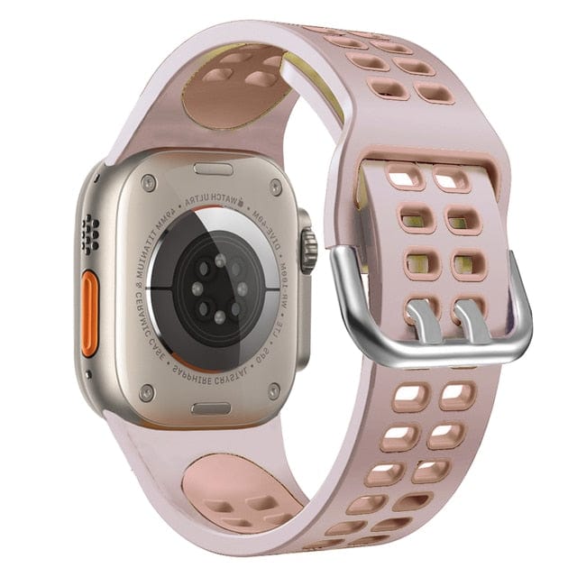 2 Tone Sports Watch Band - Nude Pink