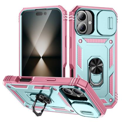 Heavy Duty Magnetic Phone Case With Camera Cover - Mint & Pink