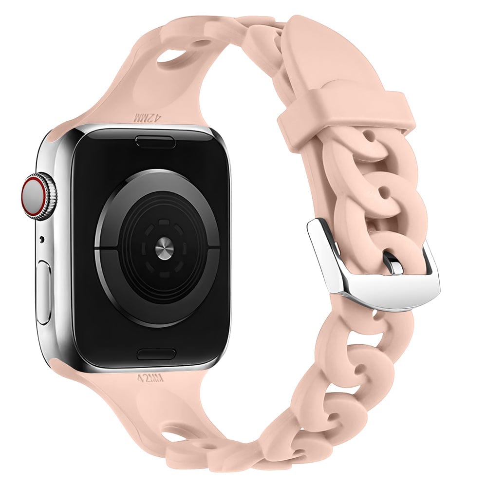 Silicone Chain Watch Band - Pink Sand