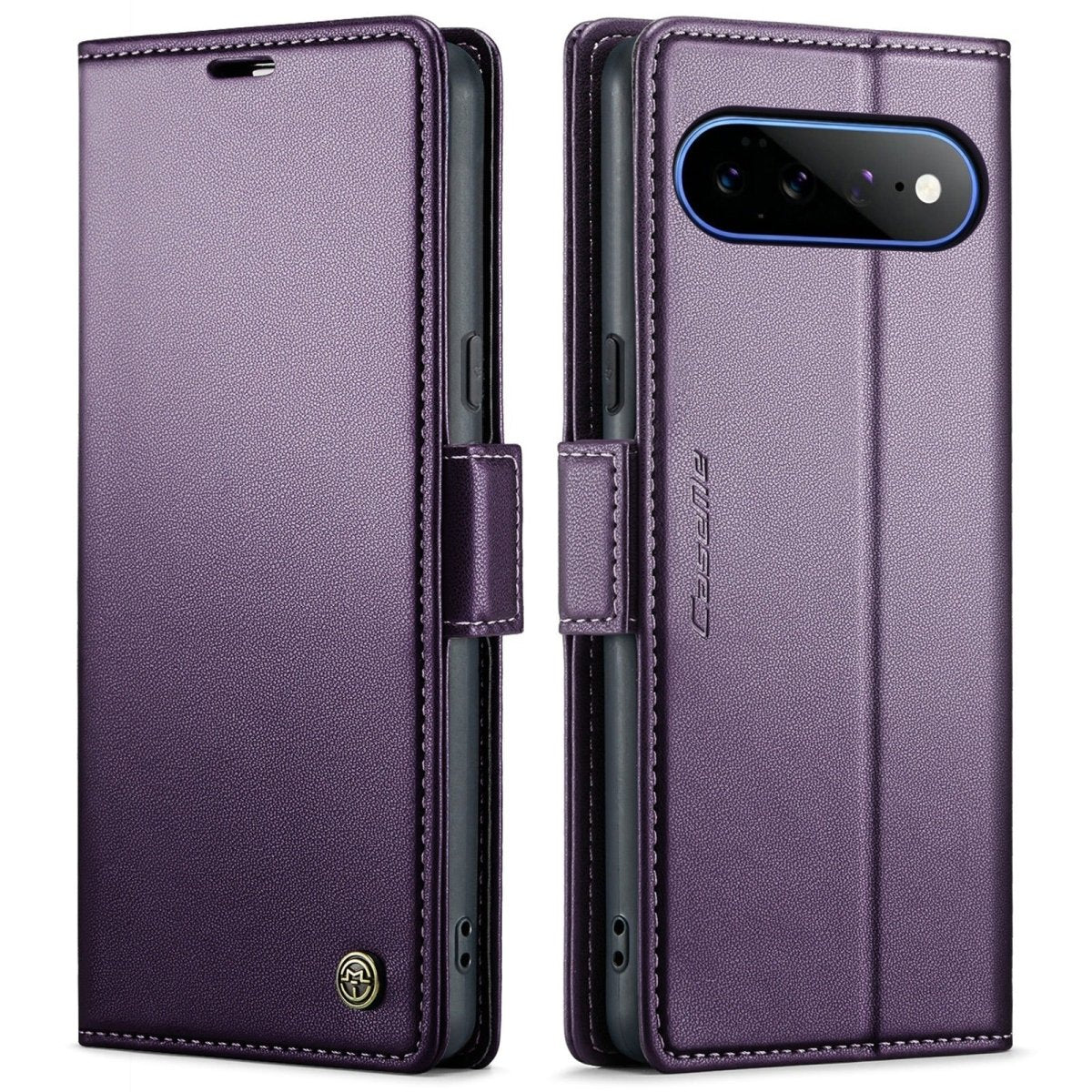 RFID Leather Card Holder Case For Google Pixel - Purple