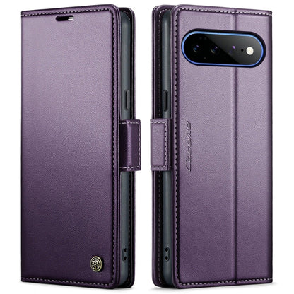 RFID Leather Card Holder Case For Google Pixel - Purple