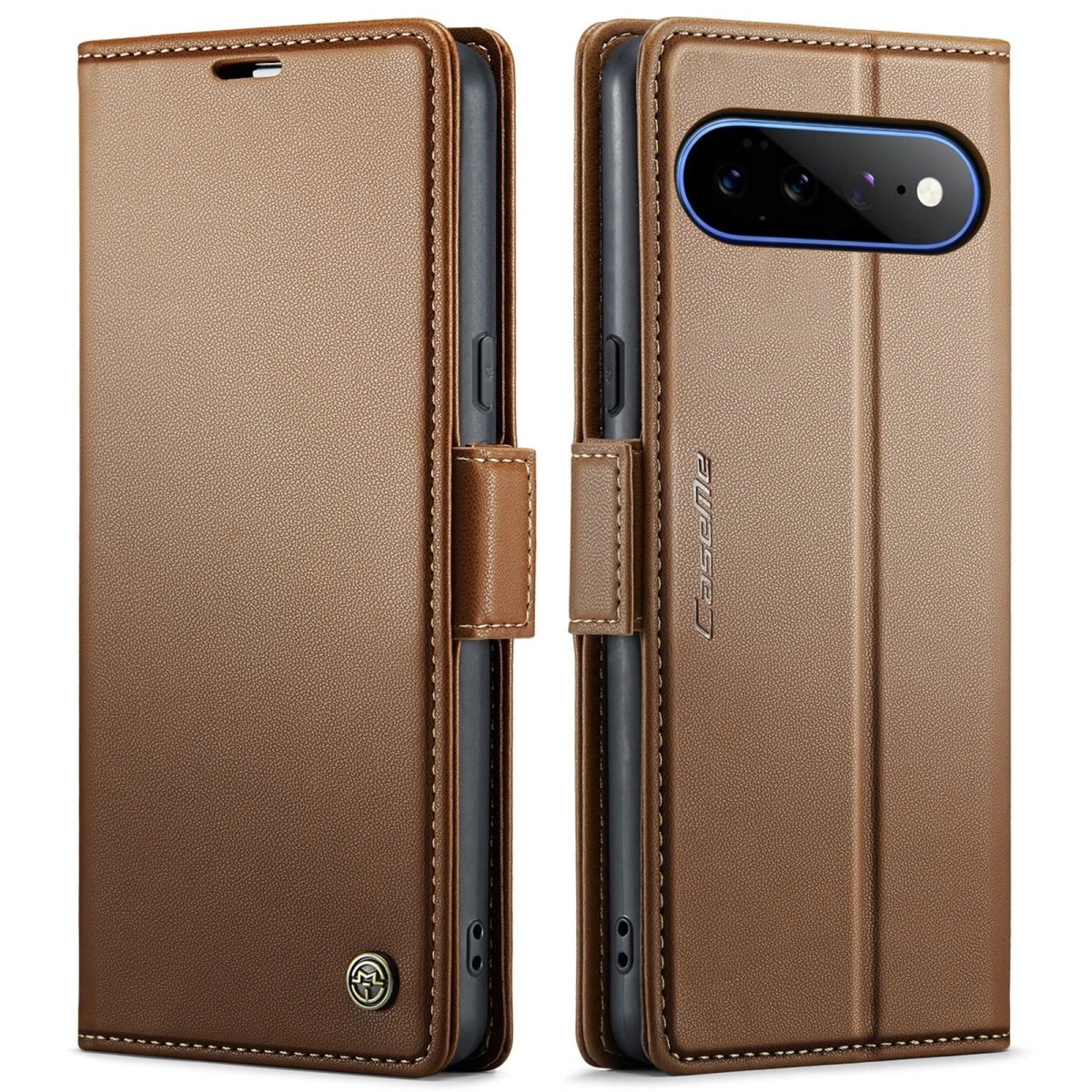 RFID Leather Card Holder Case For Google Pixel - Brown