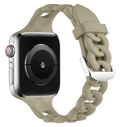 Silicone Chain Watch Band - Brown Gray