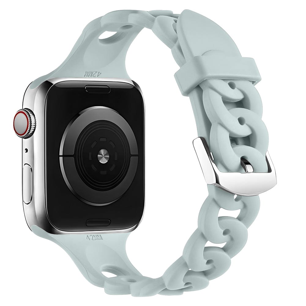 Silicone Chain Watch Band - Turquoise