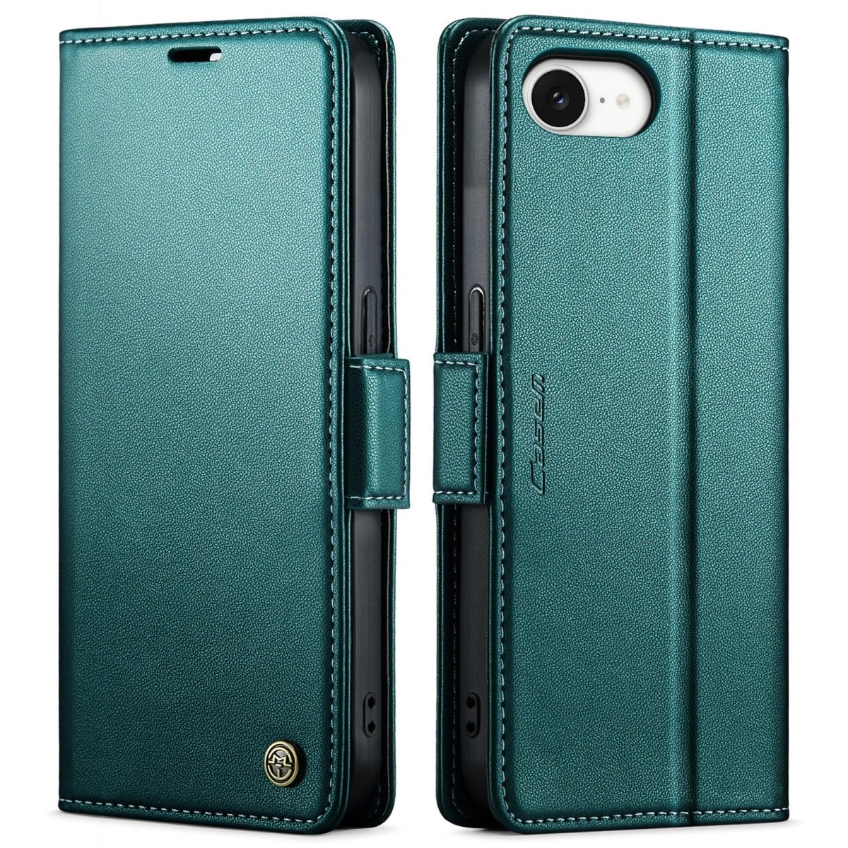 RFID Leather Card Holder Phone Case - Teal