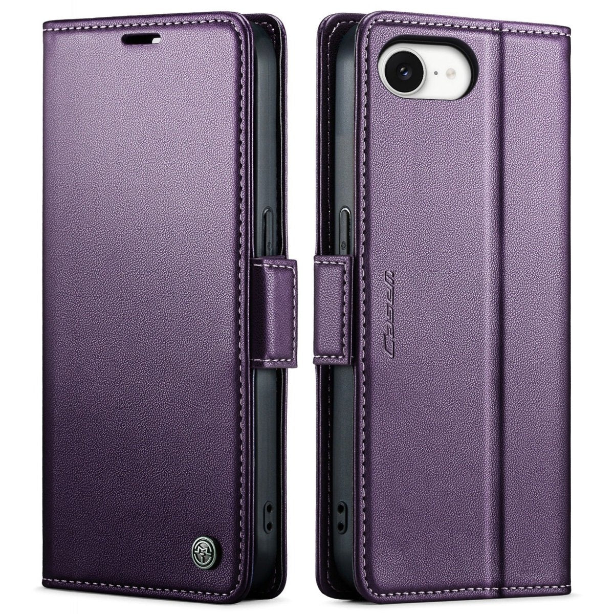 RFID Leather Card Holder Phone Case - Purple