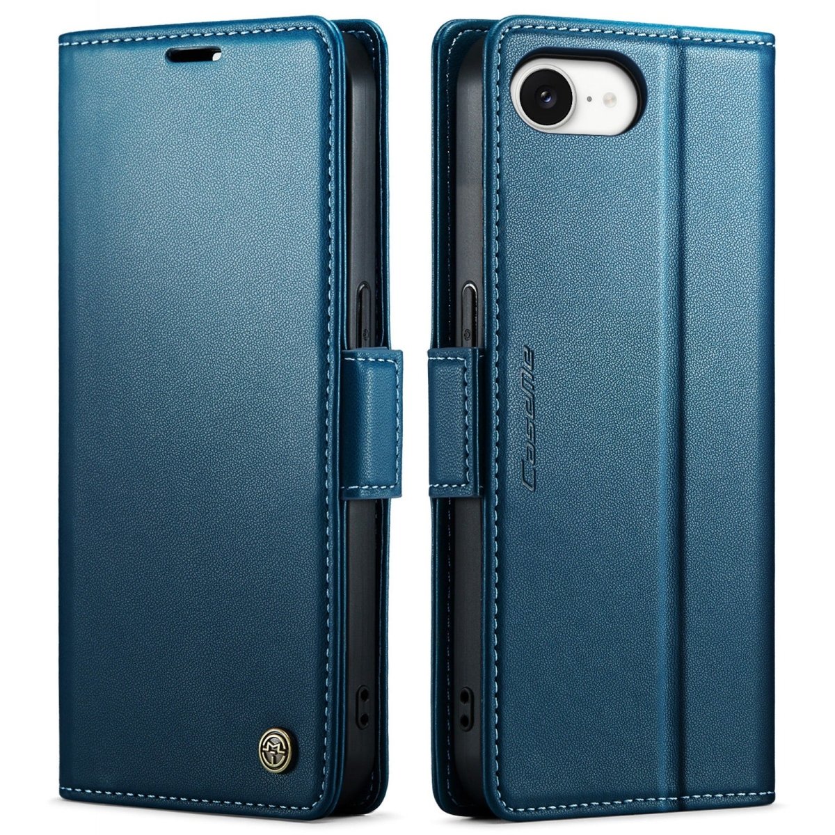 RFID Leather Card Holder Phone Case - Blue