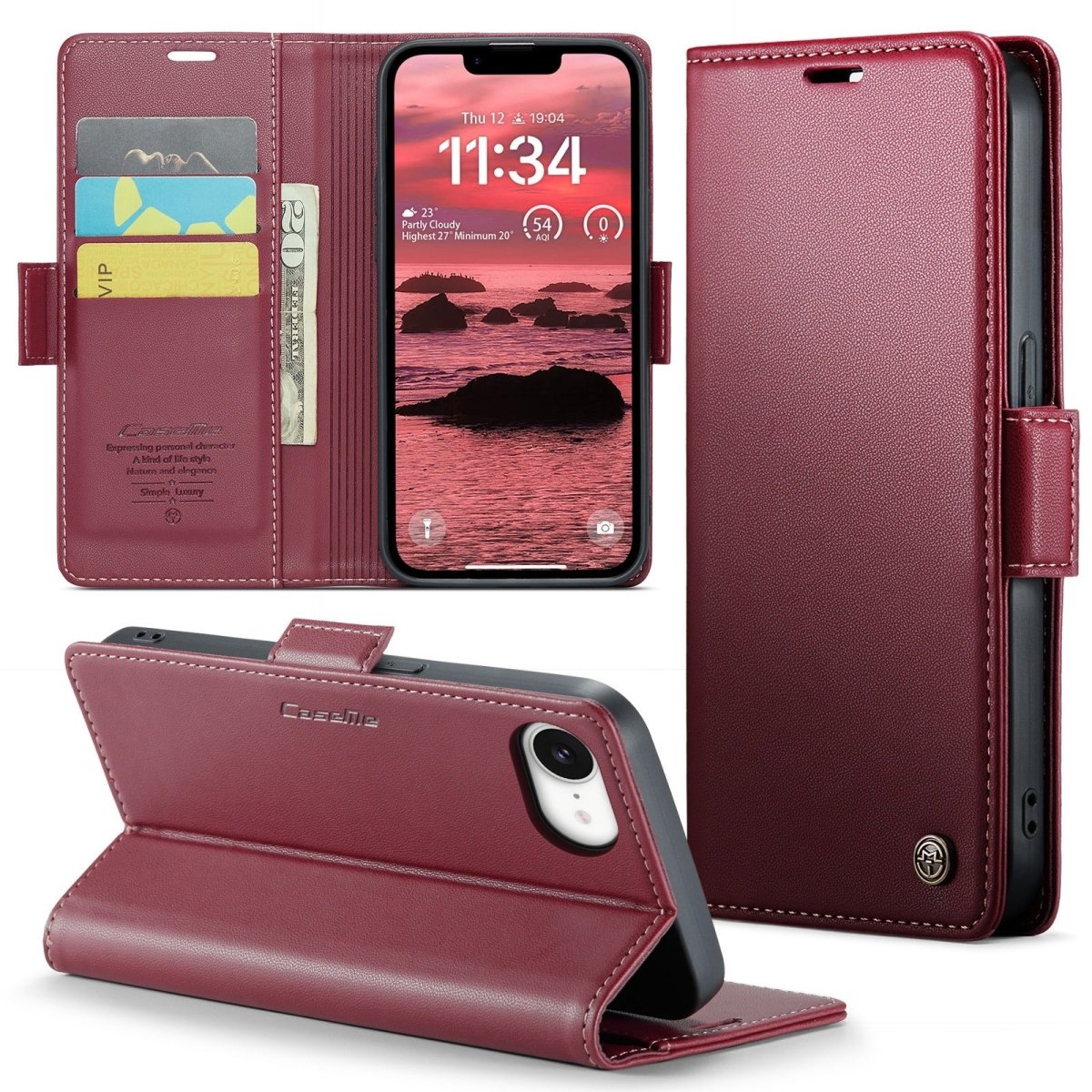 RFID Leather Card Holder Phone Case