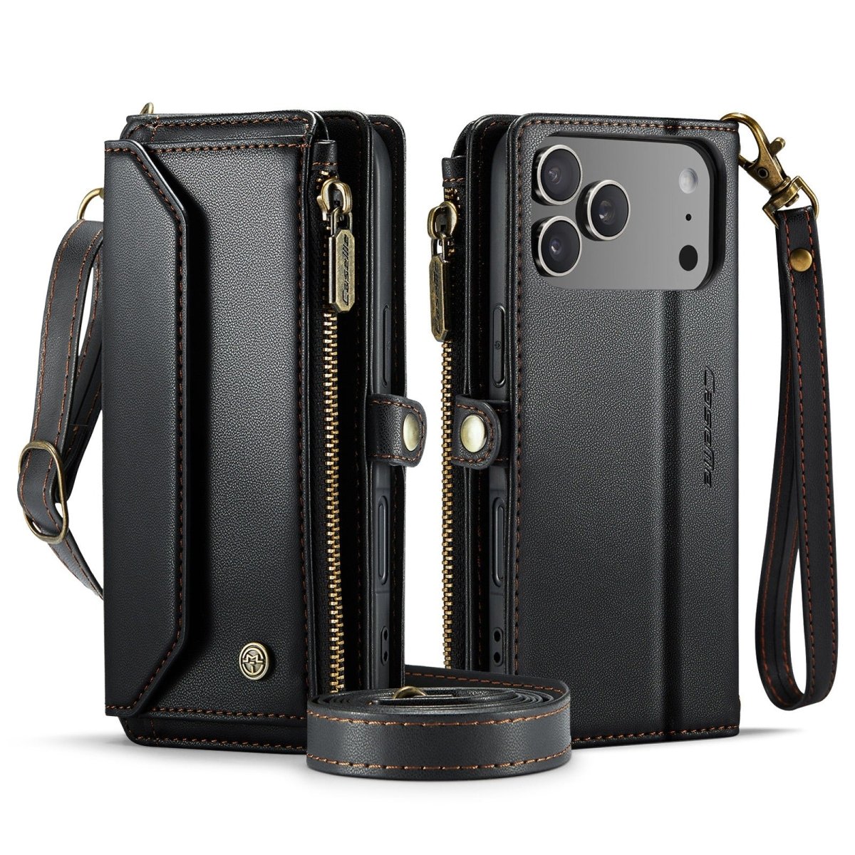 RFID Crossbody Leather Wallet Phone Case