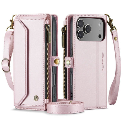 RFID Crossbody Leather Wallet Phone Case - Pink