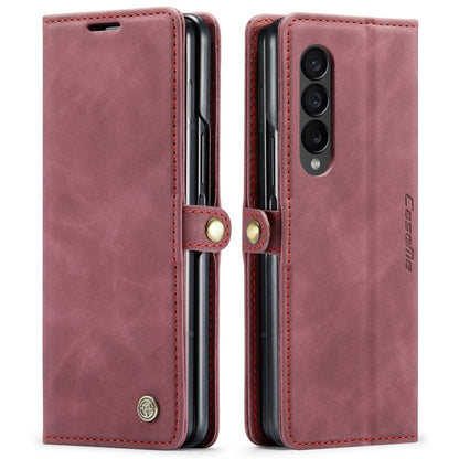 Slim Magnetic Leather Case For Samsung Galaxy - Red