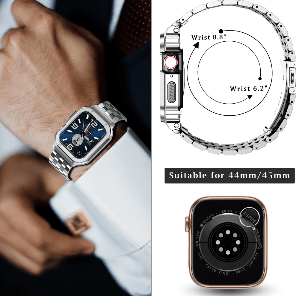 Stainless Steel Bracelet Watch Band With Shockproof Case