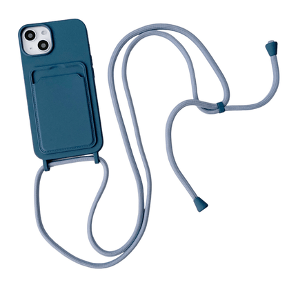 Silicone Crossbody Phone Case - Blue