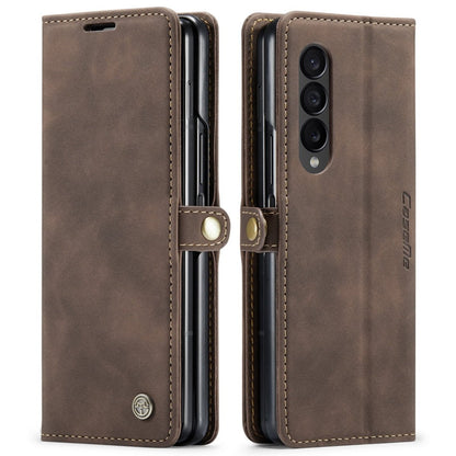 Slim Magnetic Leather Case For Samsung Galaxy - Coffee