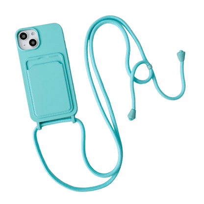 Silicone Crossbody Phone Case - Sky Blue