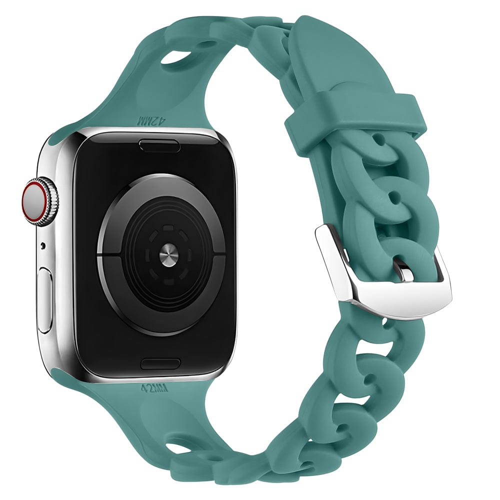 Silicone Chain Watch Band - Tiffany Blue