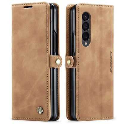 Slim Magnetic Leather Case For Samsung Galaxy - Brown