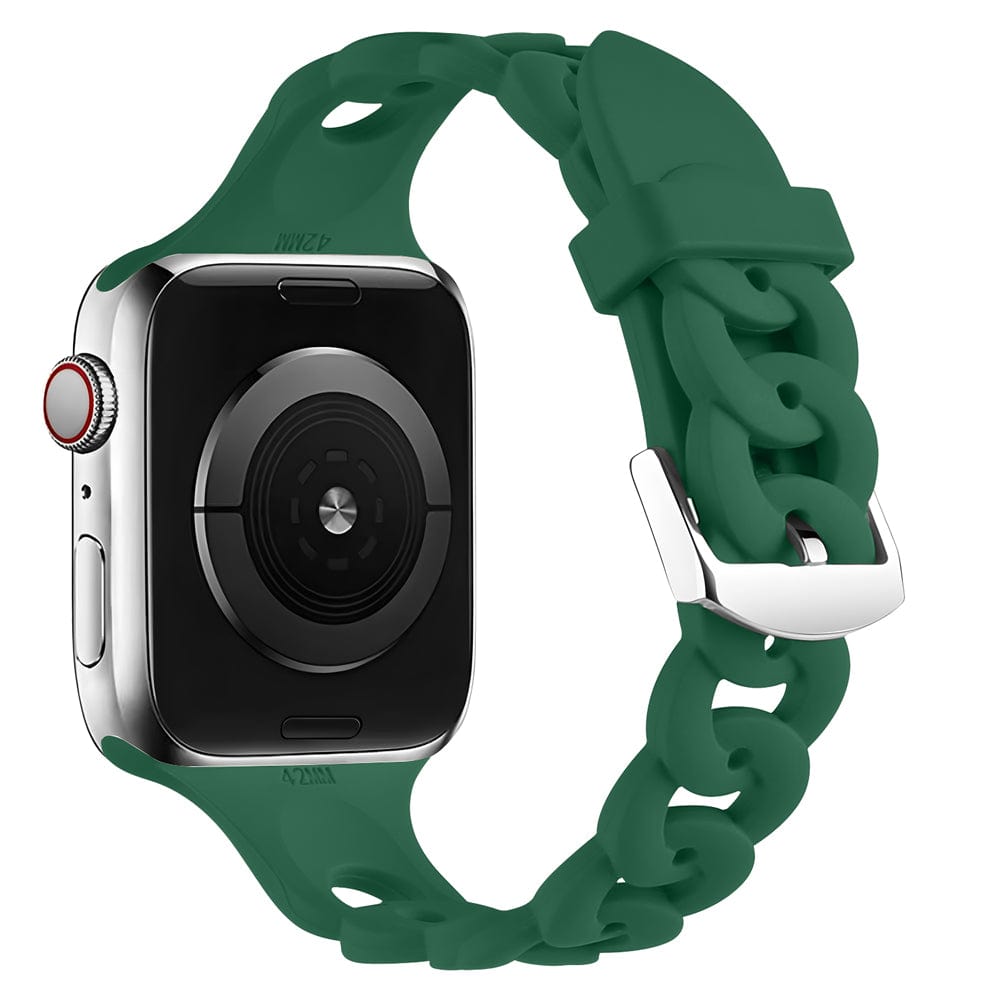 Silicone Chain Watch Band - Sea Green