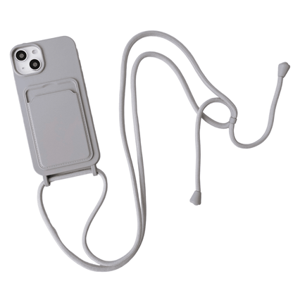 Silicone Crossbody Phone Case - Gray