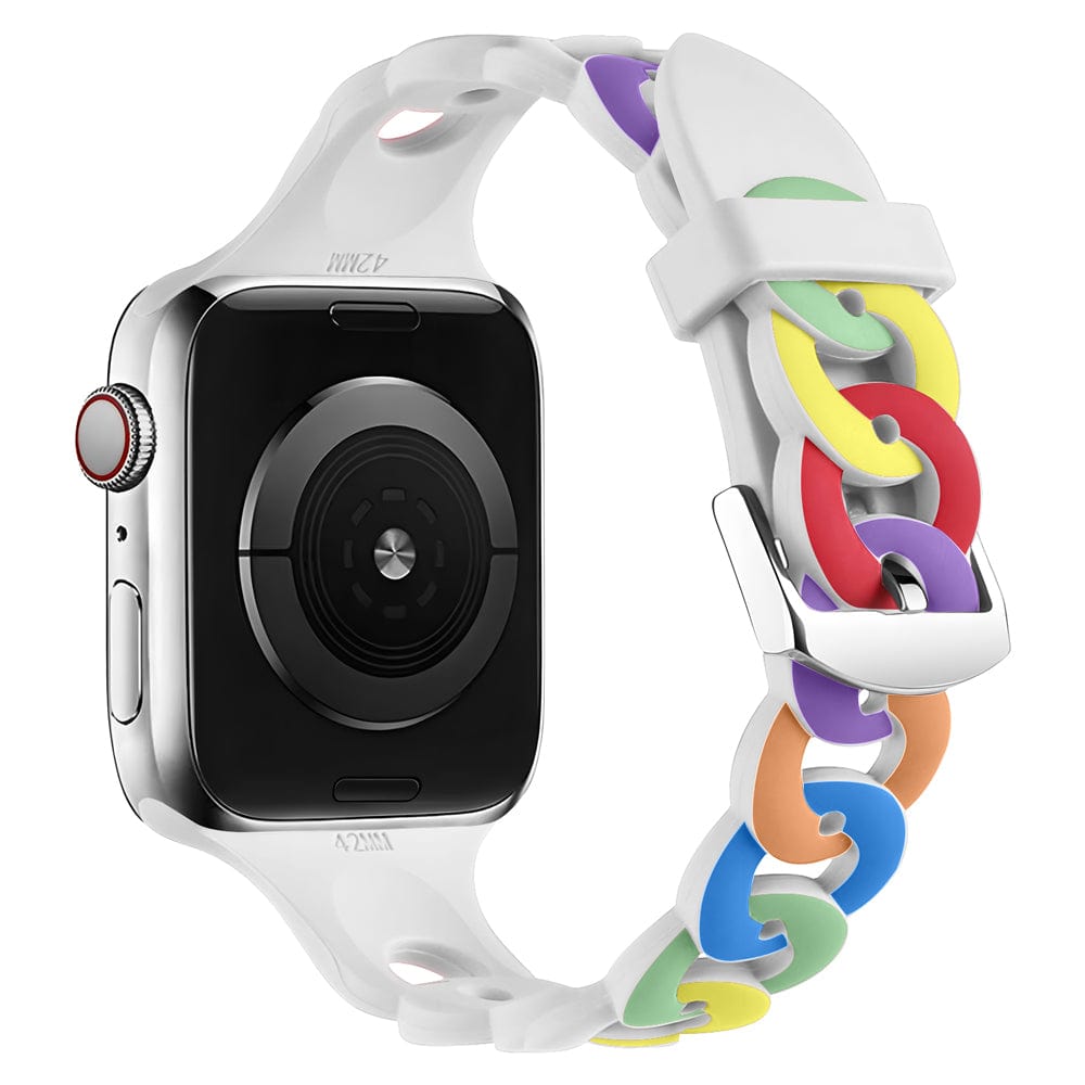 Silicone Chain Watch Band - Colorful