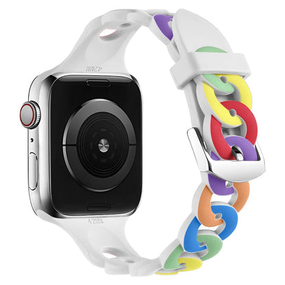 Silicone Chain Watch Band - Colorful