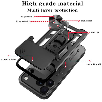 Magnetic Shockproof Phone Case With Camera Cover