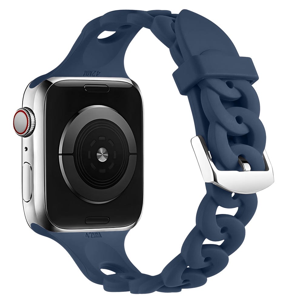 Silicone Chain Watch Band - Midnight Blue