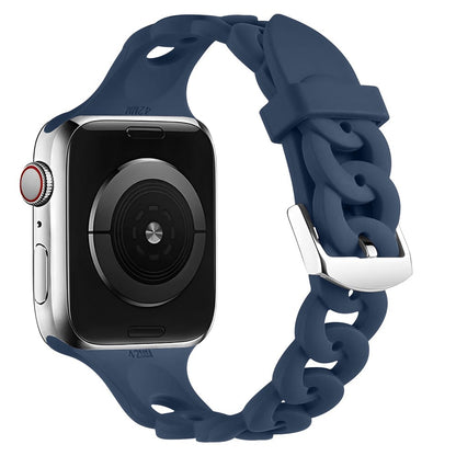 Silicone Chain Watch Band - Midnight Blue