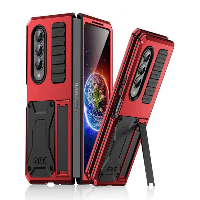 Heavy Duty Case with Kickstand For Samsung Z Fold 4 (5G) - Red