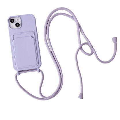 Silicone Crossbody Phone Case - Lavender
