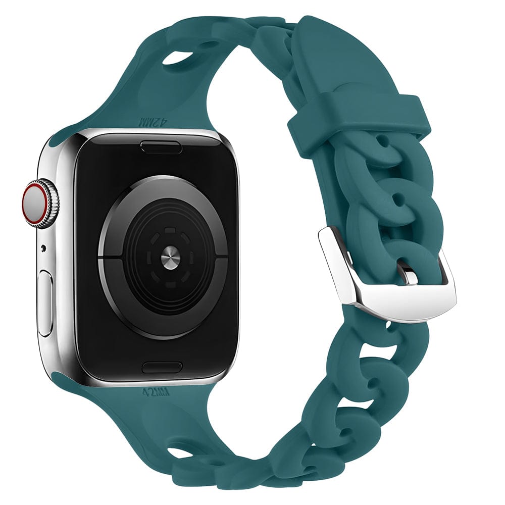 Silicone Chain Watch Band - Teal
