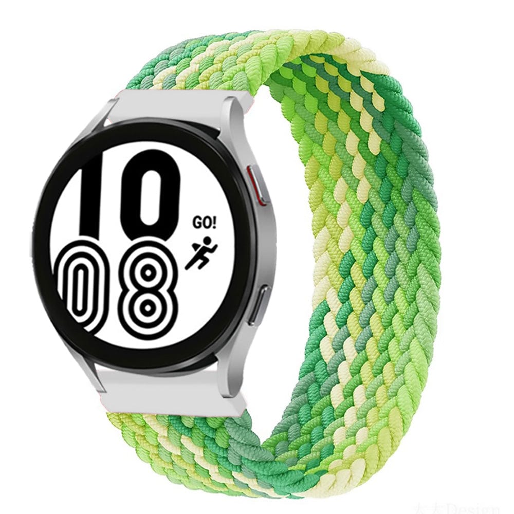 Braided Solo Loop Watch Band For Samsung - Lime Green