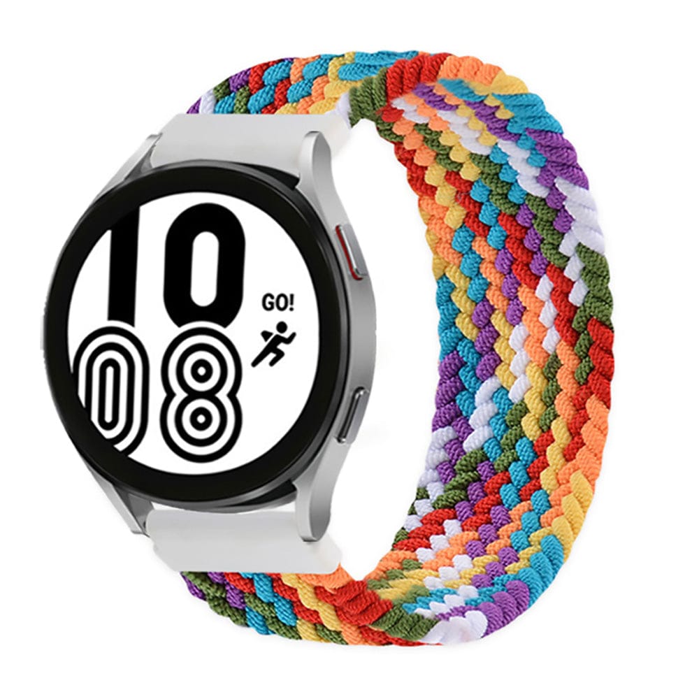 Braided Solo Loop Watch Band For Samsung - Rainbow 1