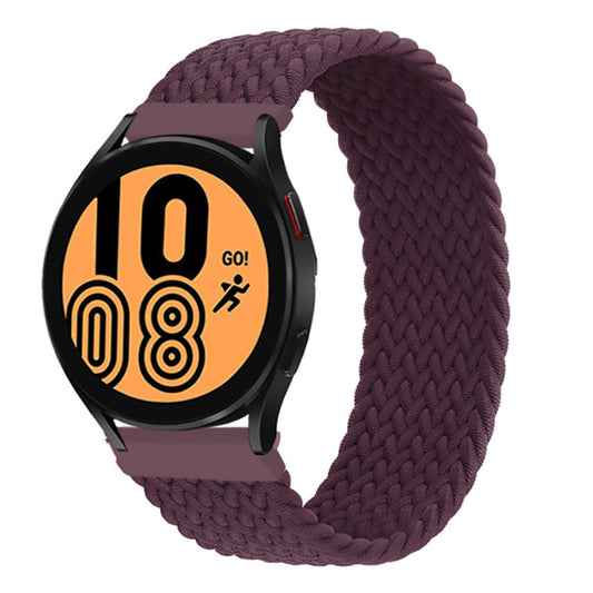 Braided Solo Loop Watch Band For Samsung - Dark Brown