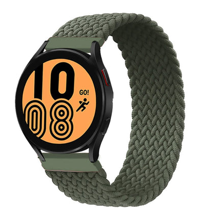 Braided Solo Loop Watch Band For Samsung - Army Green