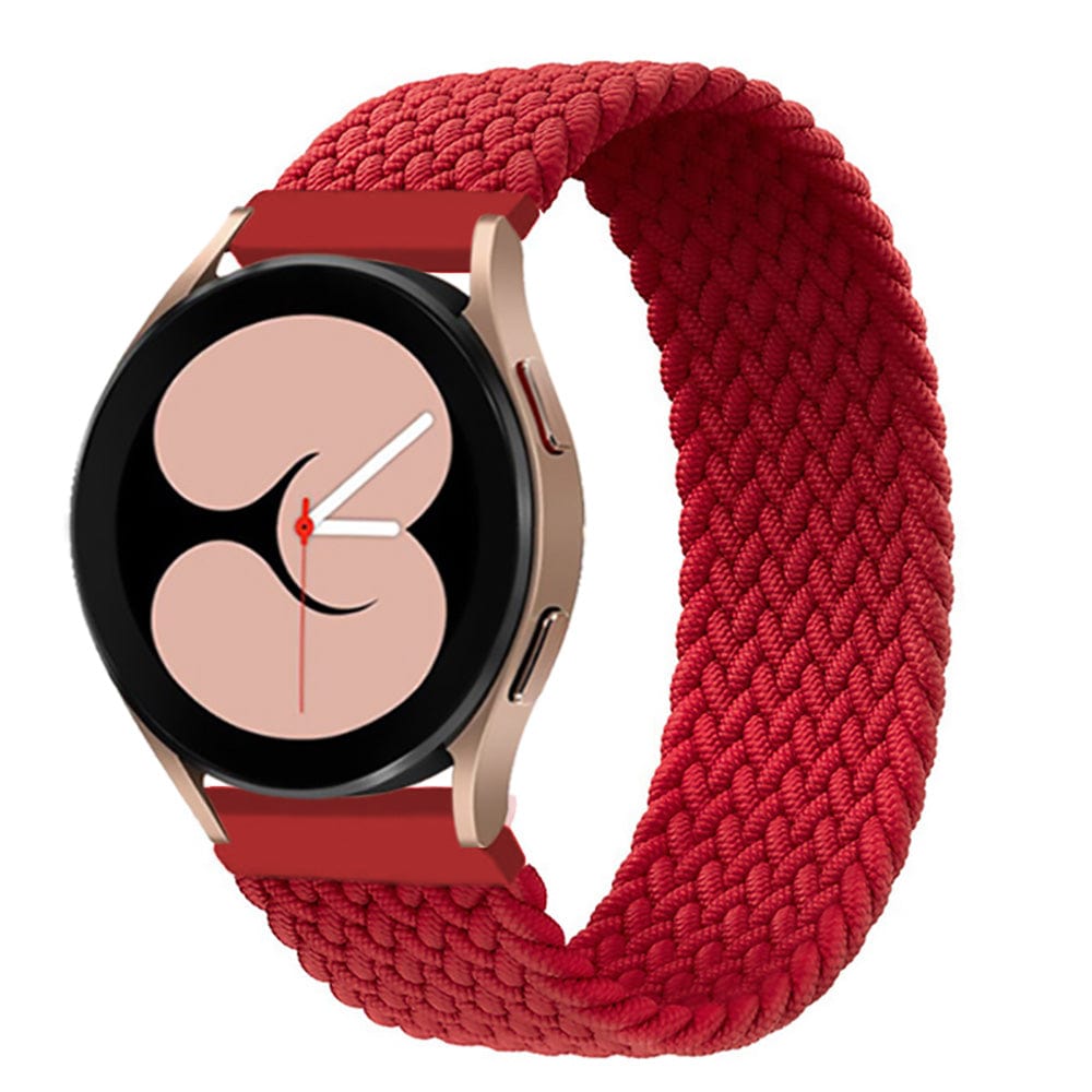 Braided Solo Loop Watch Band For Samsung - Red