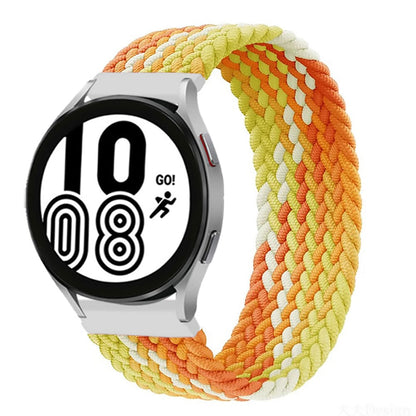 Braided Solo Loop Watch Band For Samsung - Yellow Orange