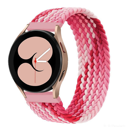 Braided Solo Loop Watch Band For Samsung - Red Pink