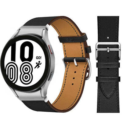 Leather Watch Band For Samsung - Black