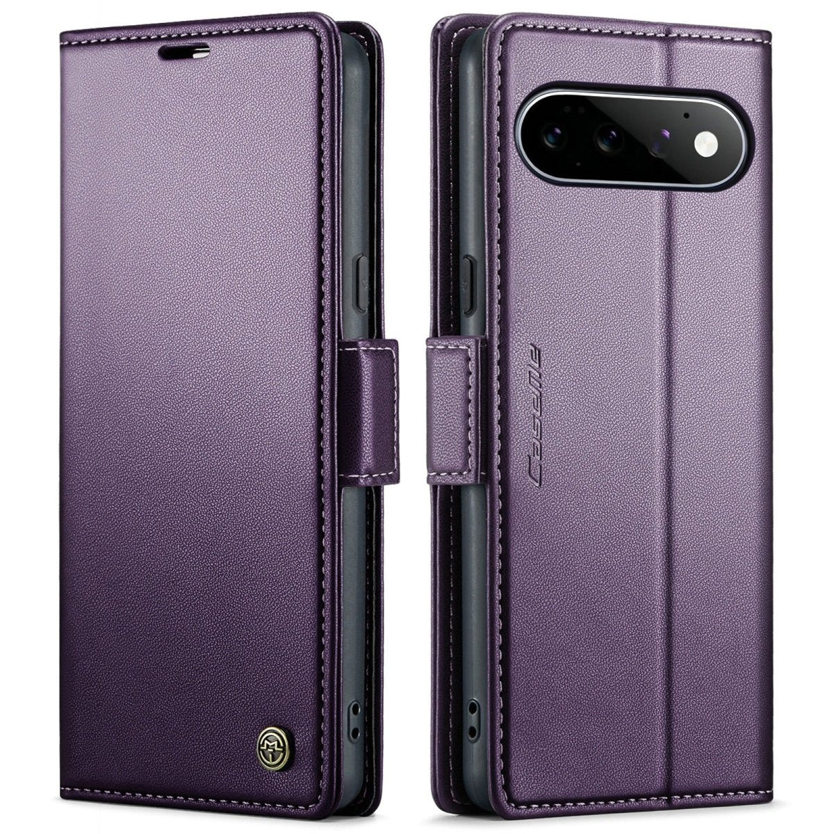 RFID Leather Card Holder Case For Google Pixel - Purple