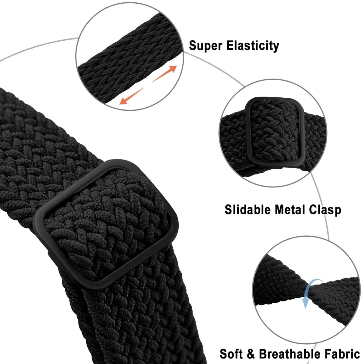 Braided Solo Loop Watch Band For Samsung Watch 7 Ultra