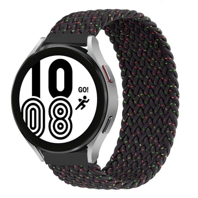 Braided Solo Loop Watch Band For Samsung - Starlight Black